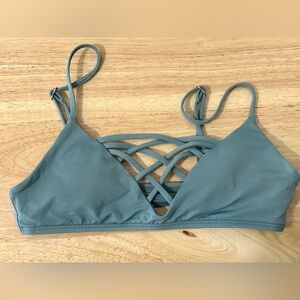 Elegant Teal Criss-Cross Bralette